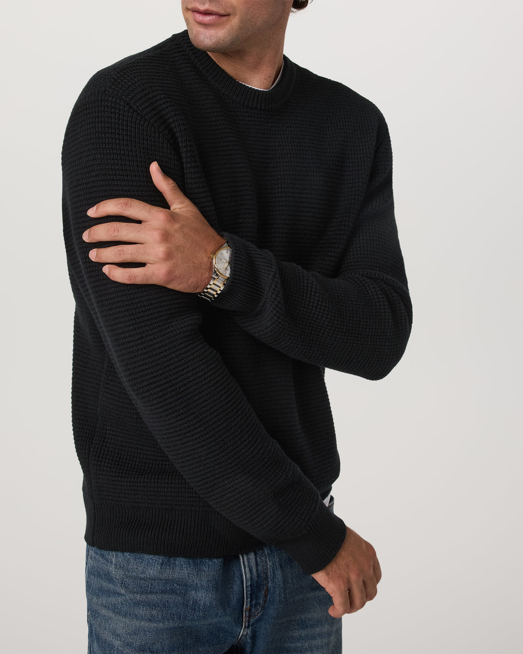Denver Waffle Crew Sweater | Hunter Green