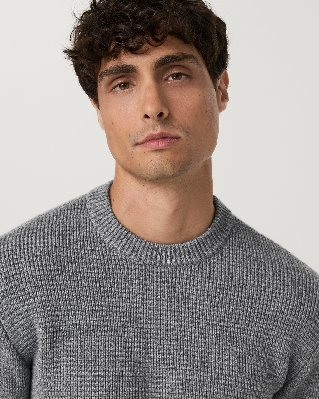 Denver Waffle Crew Sweater | Mushroom