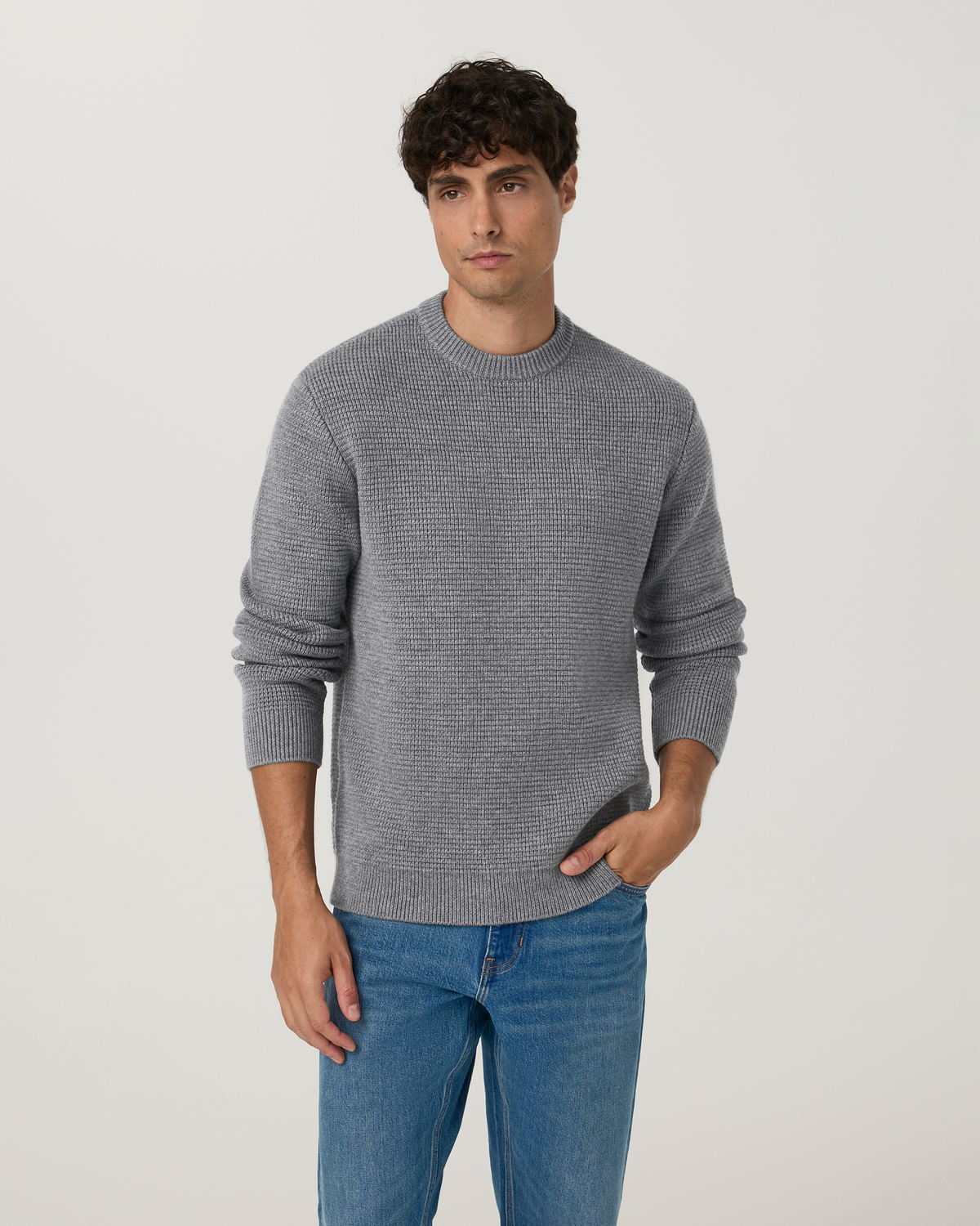 Denver Waffle Crew Sweater | Hunter Green
