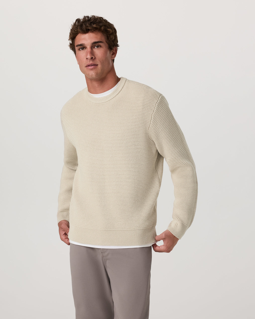 Denver Waffle Crew Sweater | Black