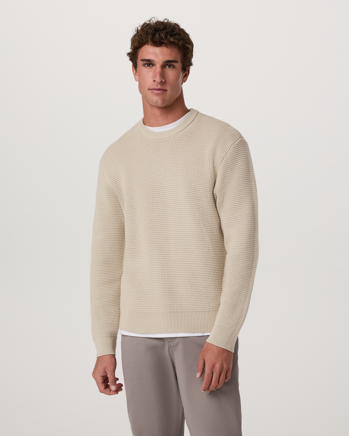 Denver Waffle Crew Sweater | Mushroom