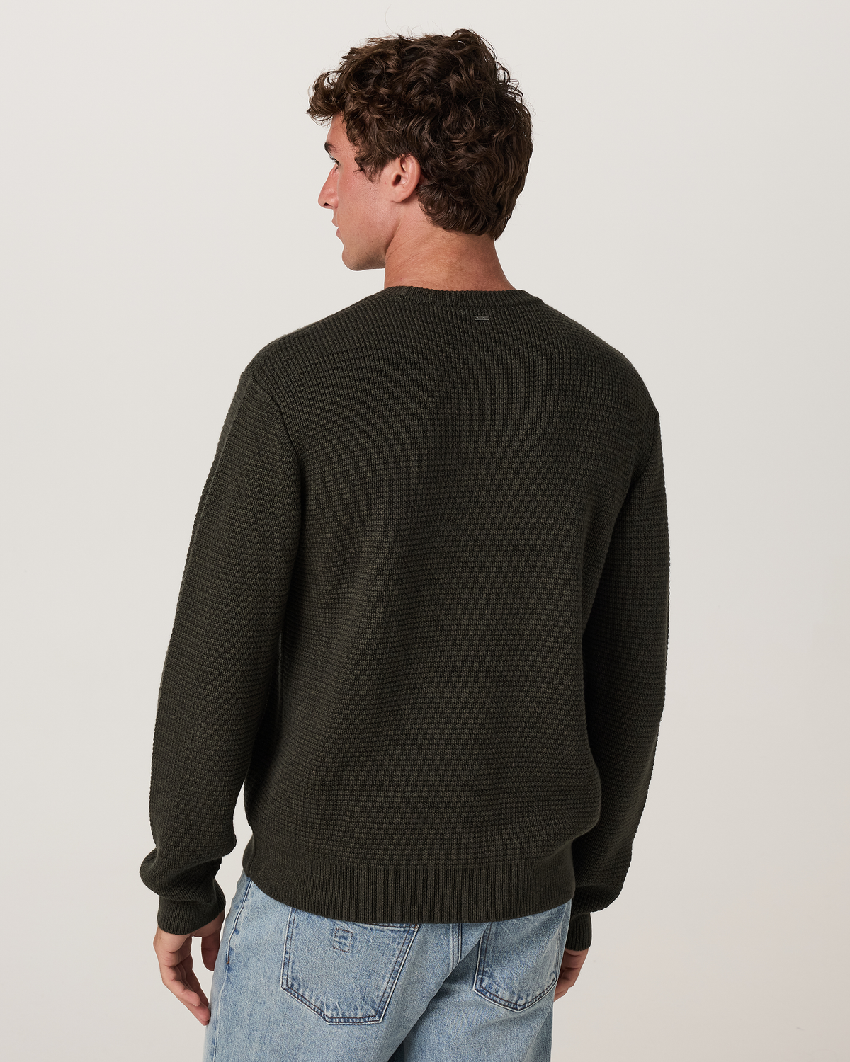 Denver Waffle Crew Sweater | Black