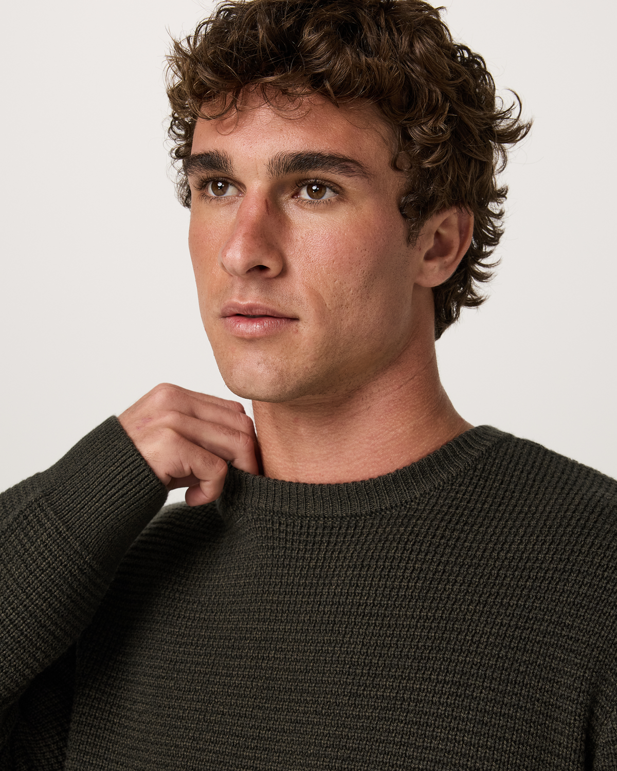Denver Waffle Crew Sweater | Black