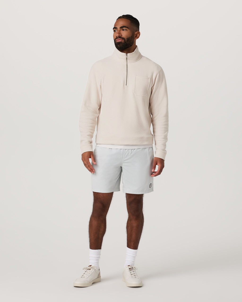 Beach Fleece Half Zip | Bone Heather
