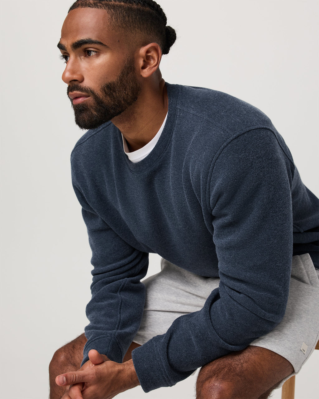Beach Fleece Crew | Dark Pewter Heather