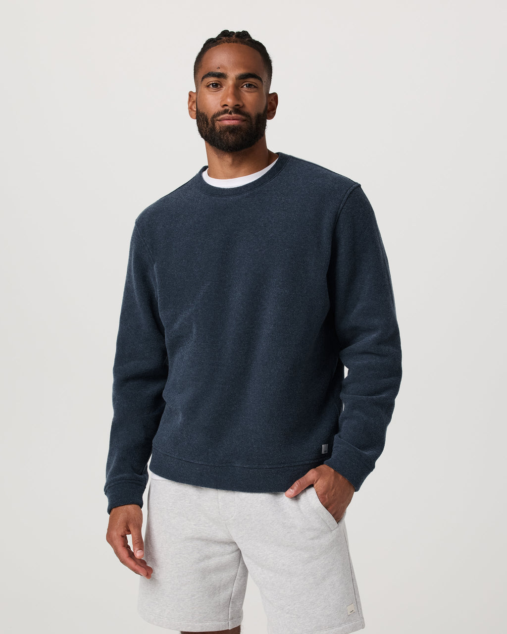Beach Fleece Crew | Bone Heather