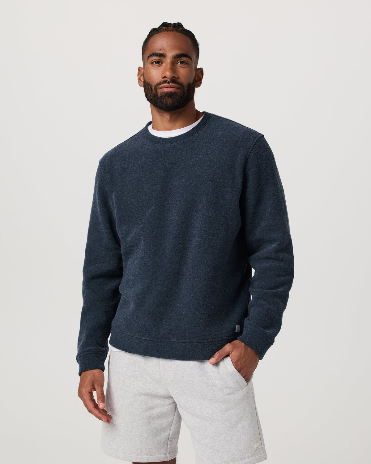 Beach Fleece Crew | Bone Heather