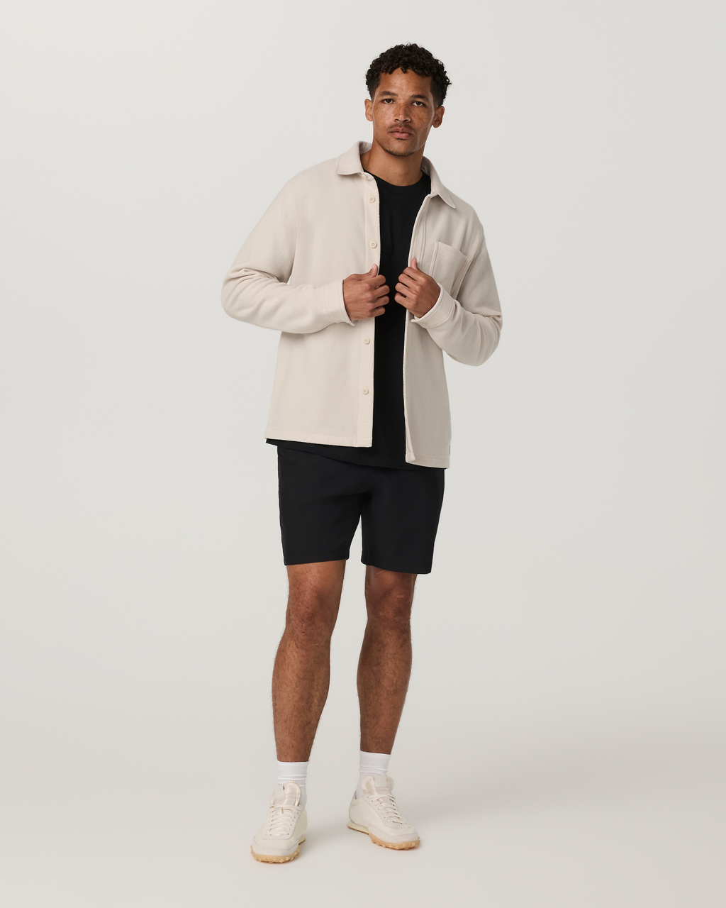 Beach Fleece Shirt Jacket | Bone Heather