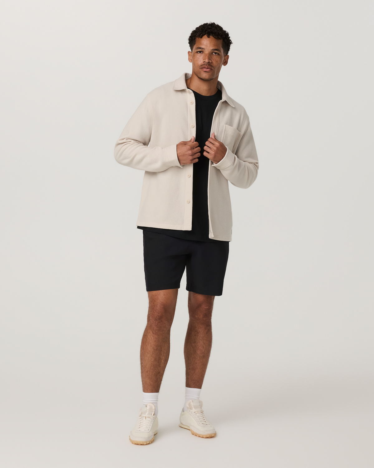 Beach Fleece Shirt Jacket | Bone Heather