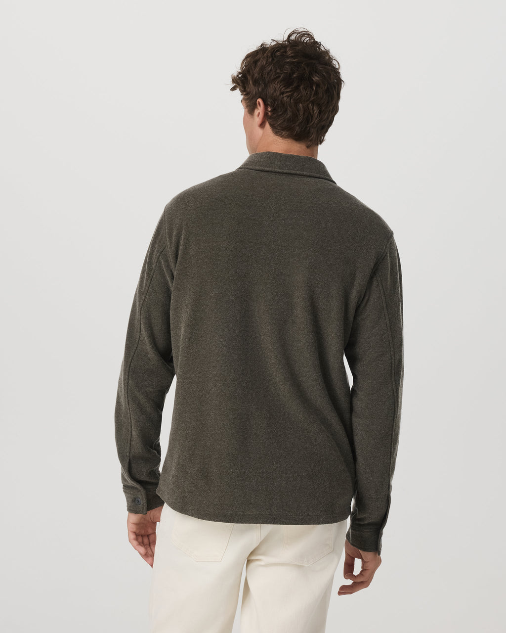 Beach Fleece Shirt Jacket | Dark Oregano Heather