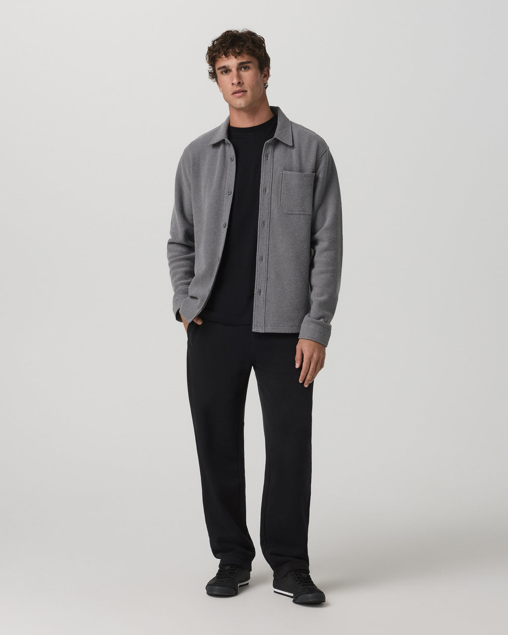 Beach Fleece Shirt Jacket | Pinecone Heather