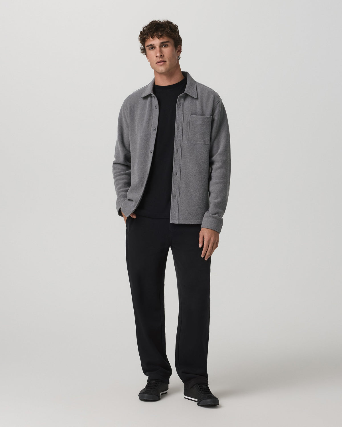 Beach Fleece Shirt Jacket | Pinecone Heather