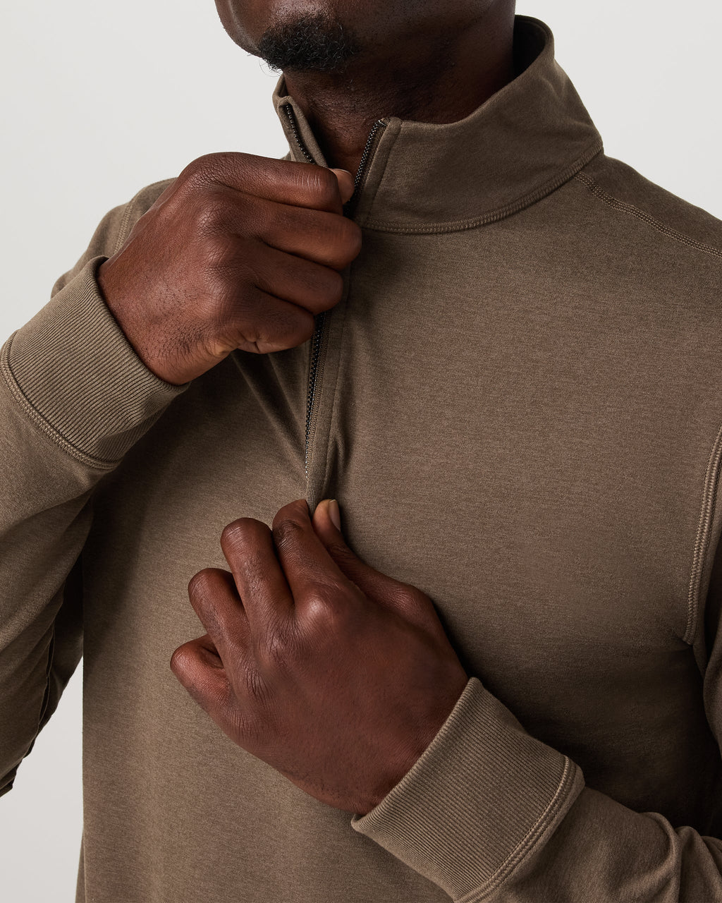 Coronado Half Zip | Espresso Heather