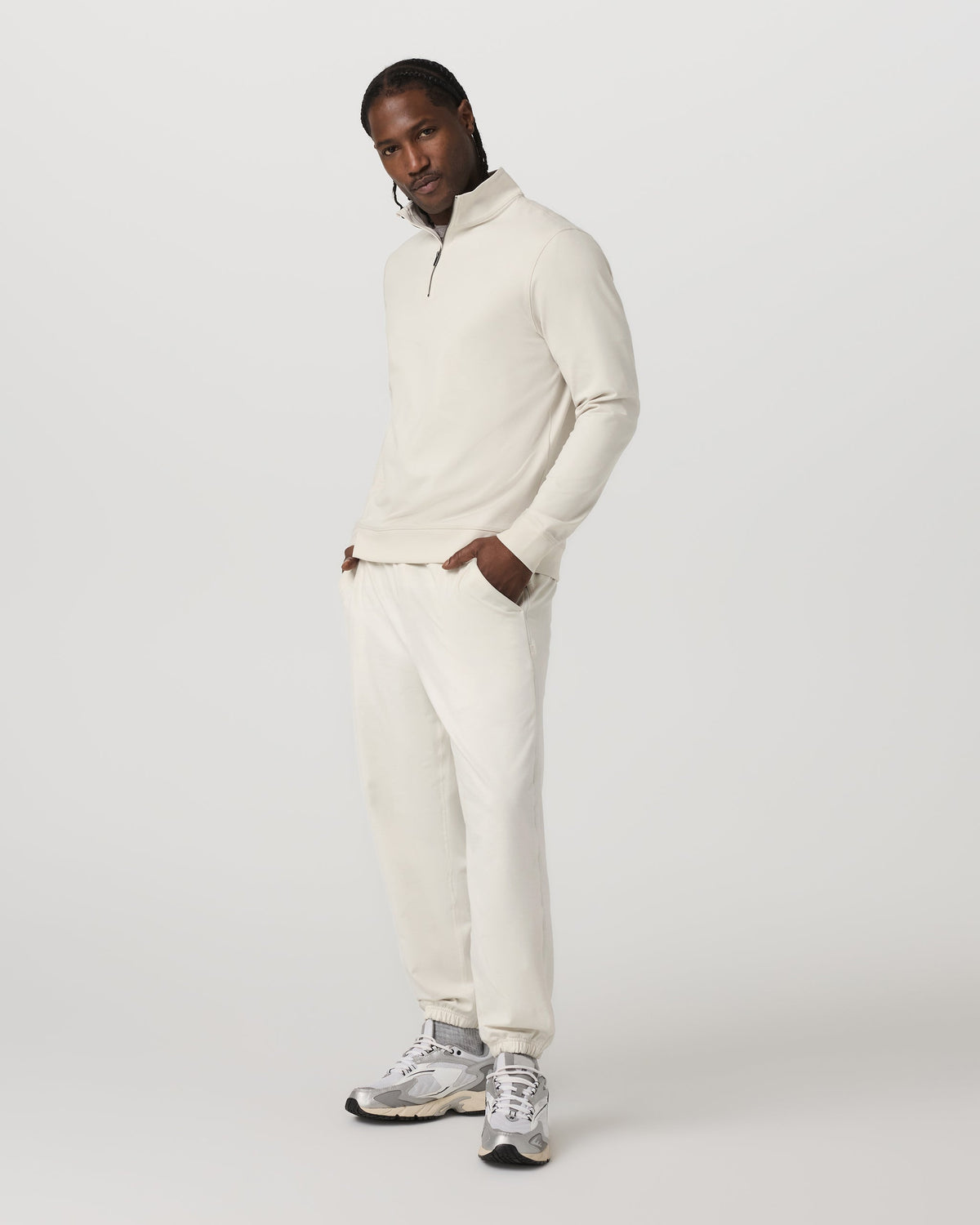 Coronado Half Zip | Ivory Heather