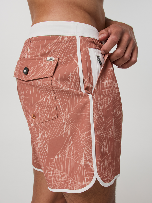 Cruise Boardshort 5" | Vintage Red Palm Shadow