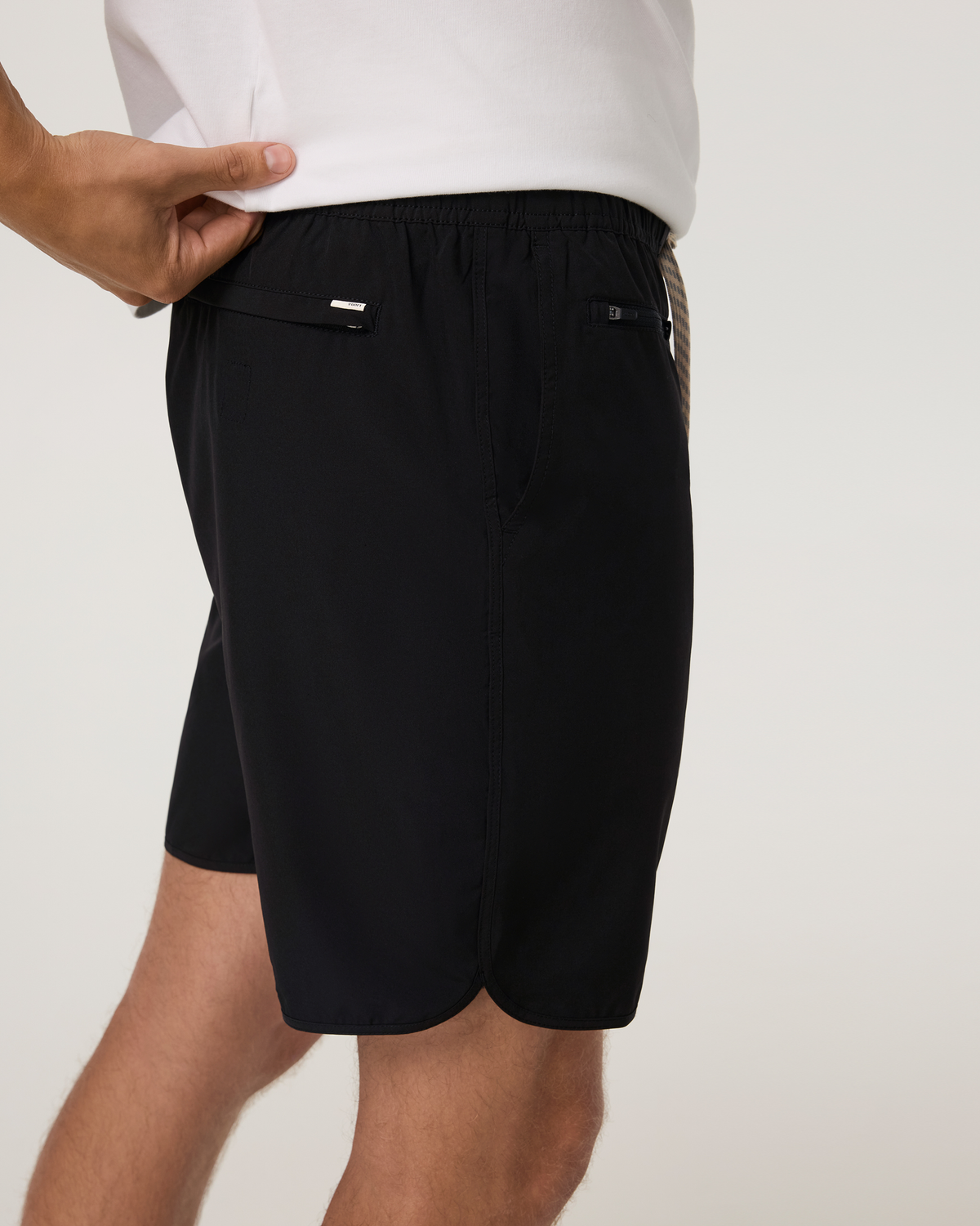 Banks Session Short Unlined 5" | Azure Linen Texture