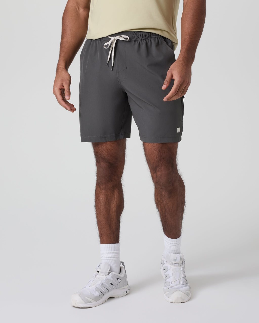 Banks Session Short Unlined 5" | Azure Linen Texture