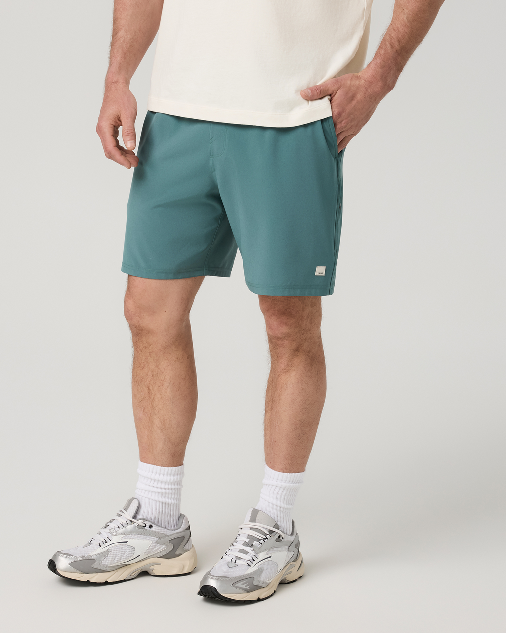 Banks Session Short Unlined 5" | Washed Brick Linen Texture