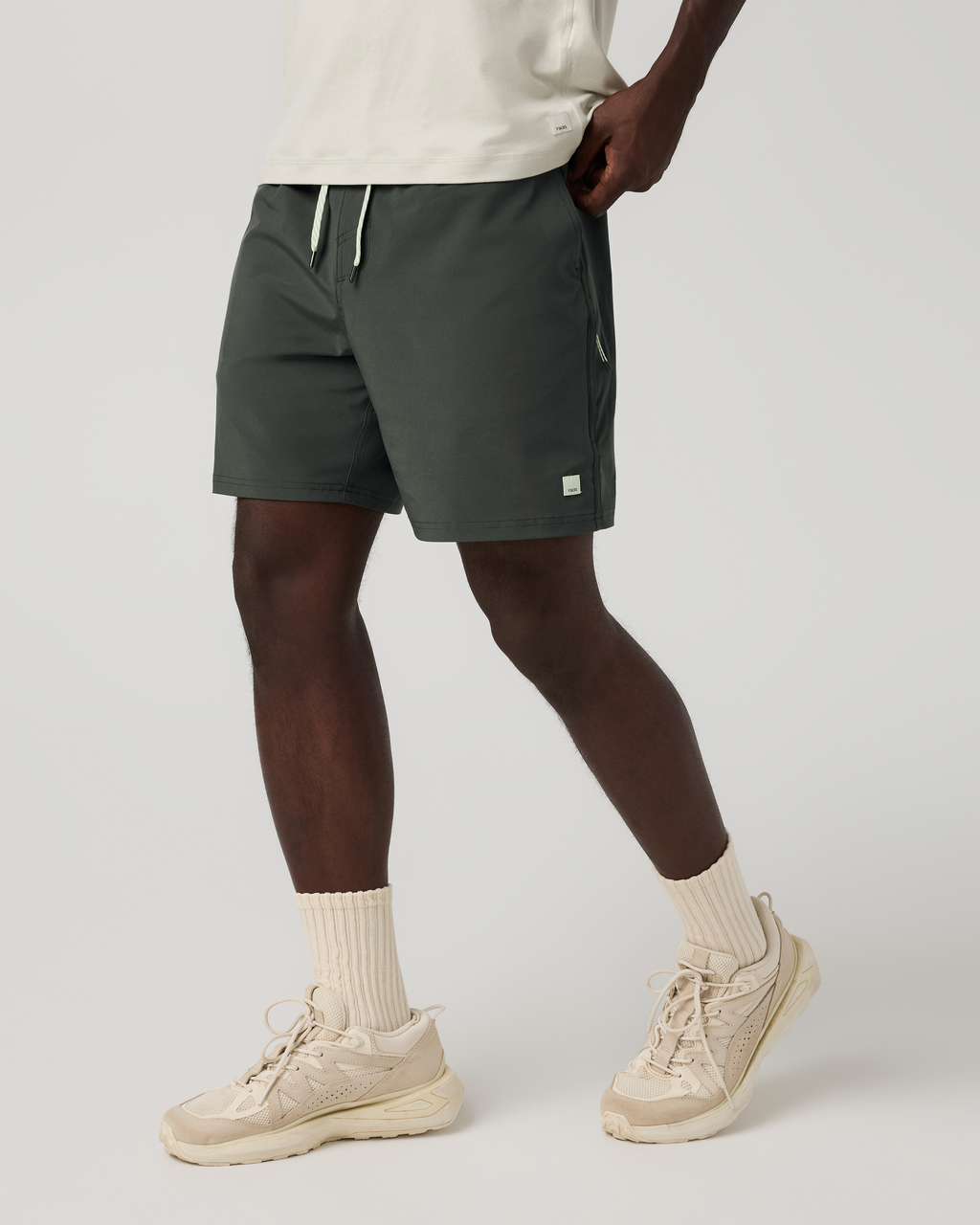 Banks Session Short Unlined 5" | Washed Brick Linen Texture