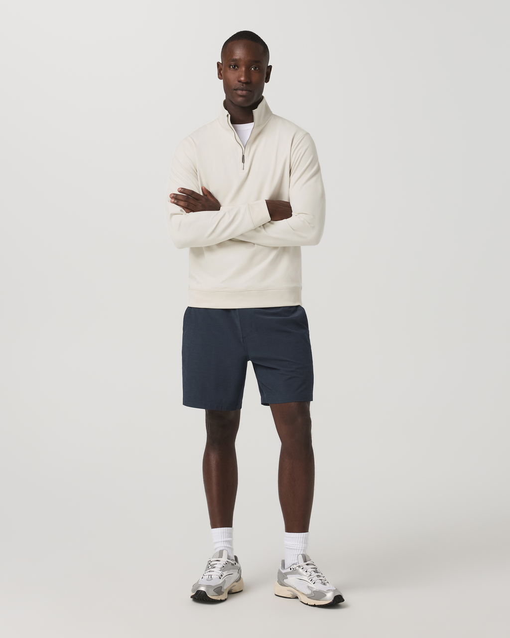 Aim Elastic Waist Short 7" | Concrete Linen Texture