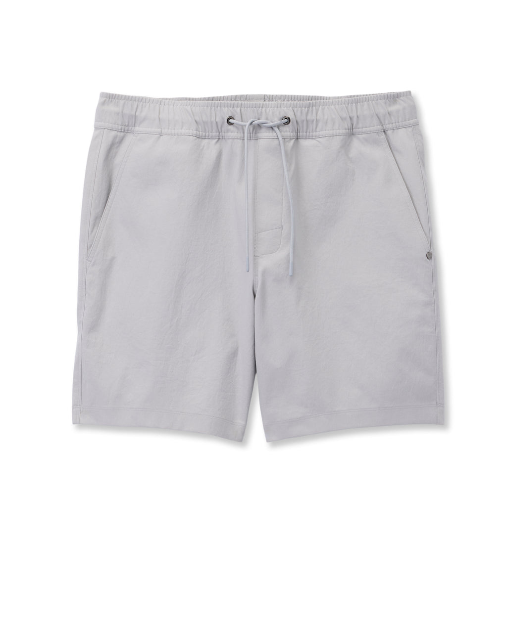 Cascade Crinkle Elastic Waist Short 8" | Fog