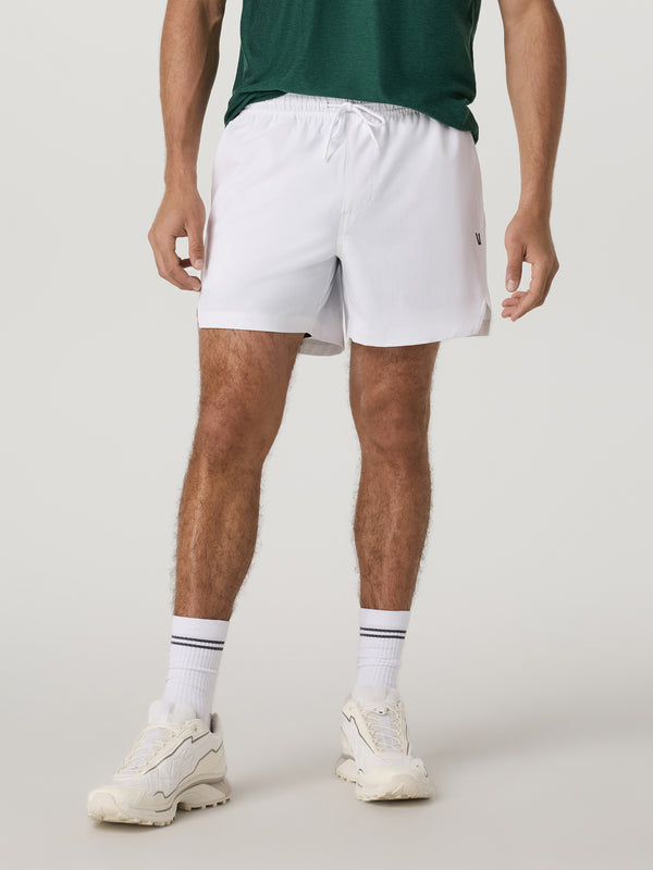 Crosscourt Short Unlined 5" | White