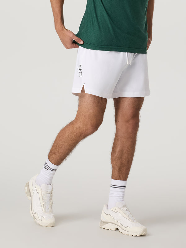 Crosscourt Short Unlined 5" | White
