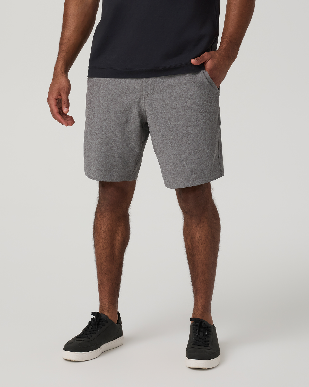 Aim Short 8" | Khaki Linen Texture