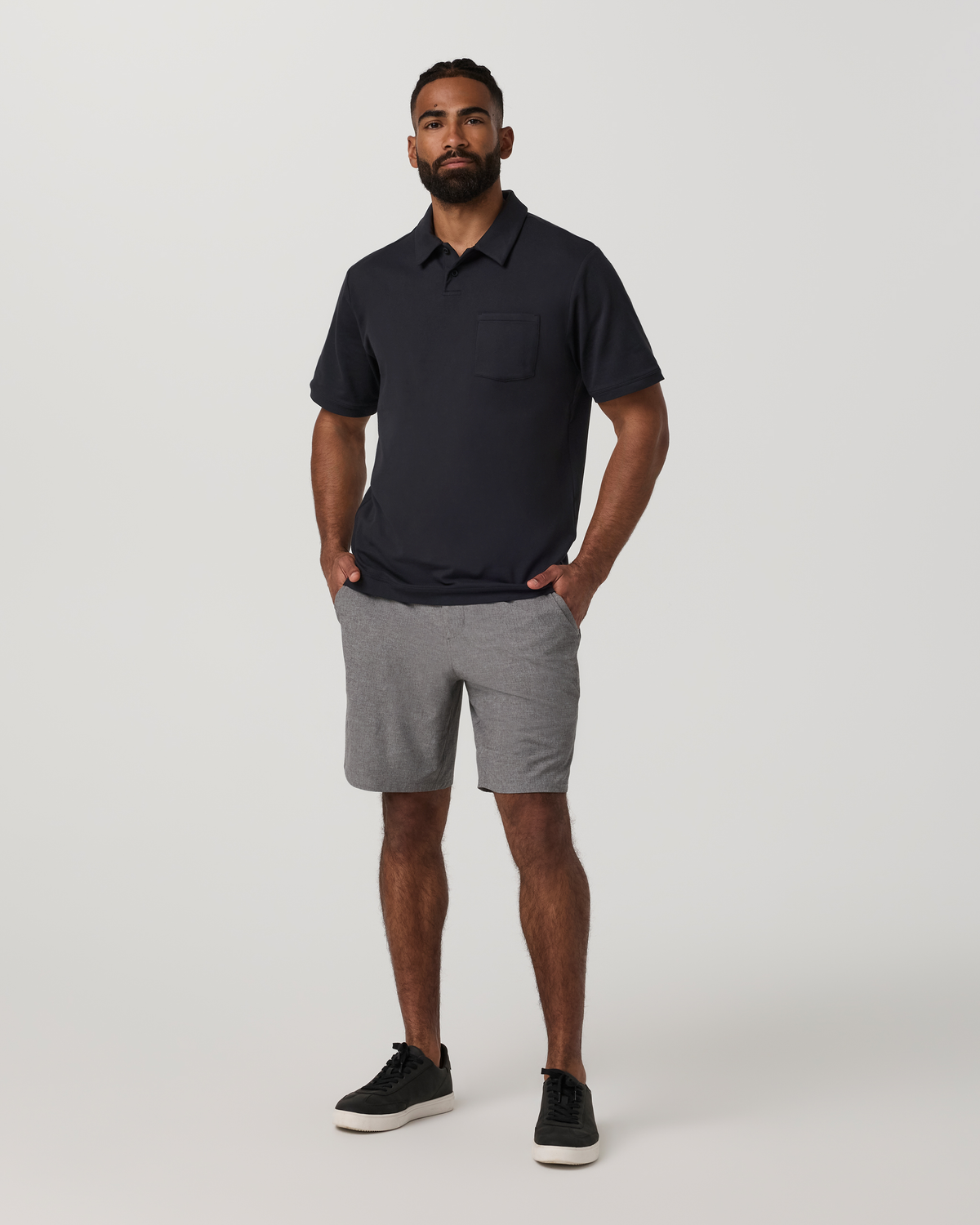 Aim Short 8" | Salt Linen Texture