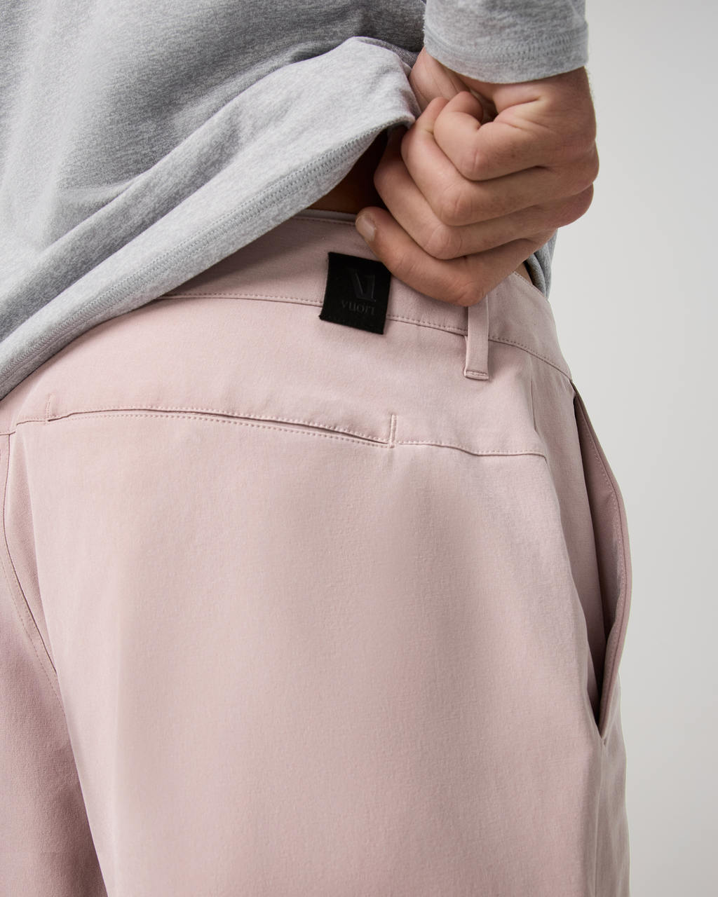Aim Short 8" | Gravel Slub Stripe