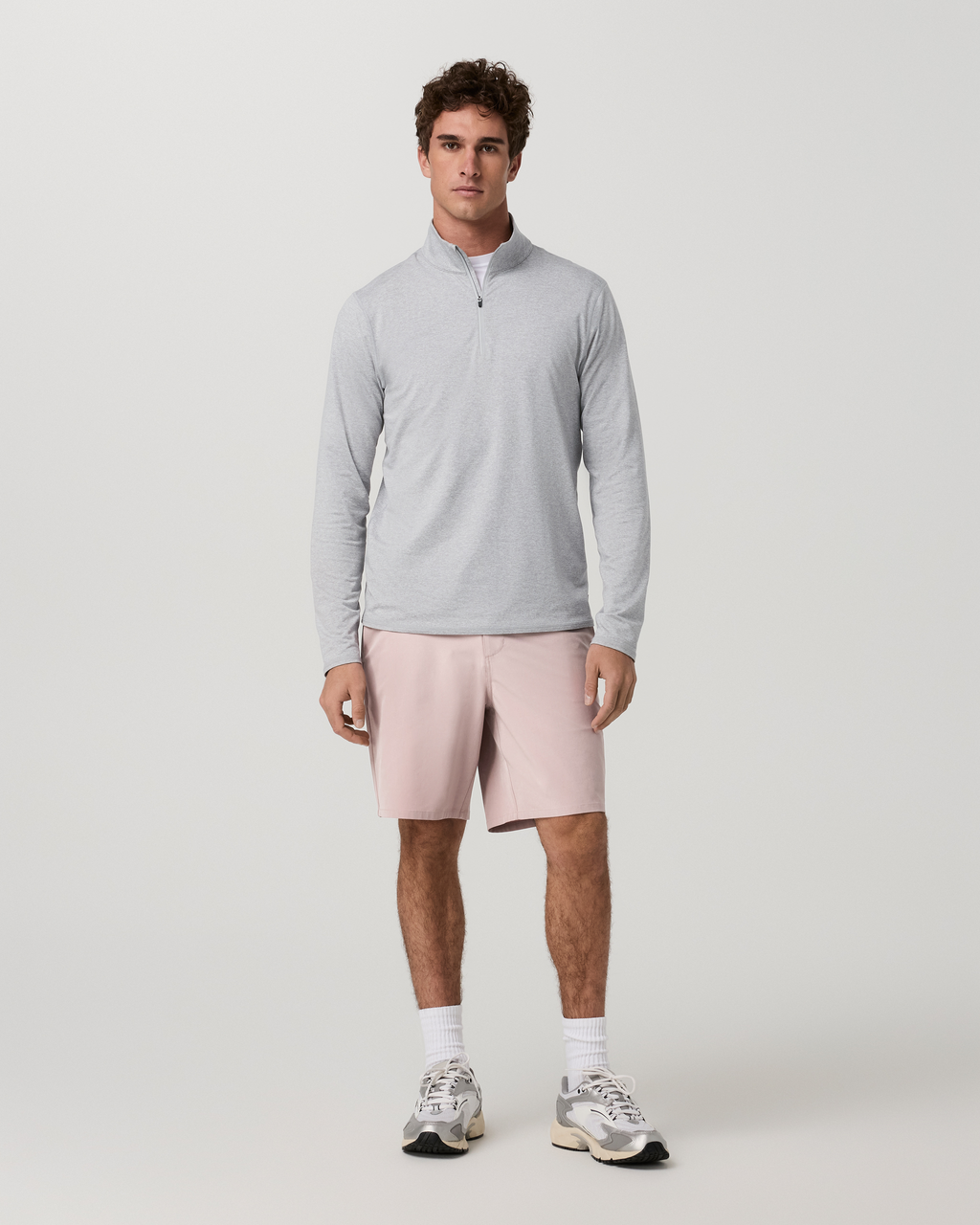 Aim Short 8" | Bay Blue Linen Texture