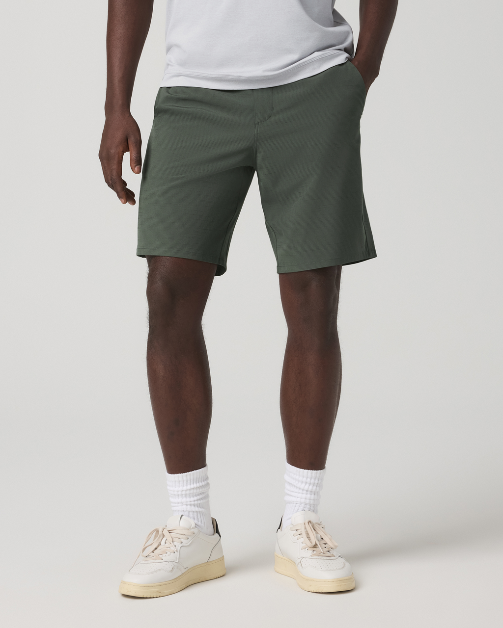Aim Short 8" | Blue Sea Slub Stripe