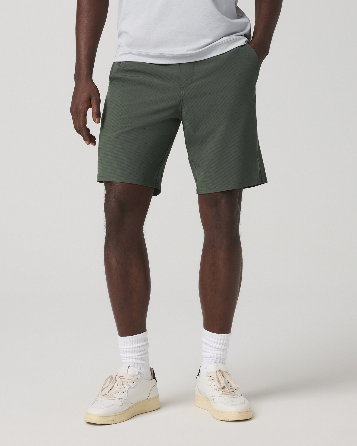 Aim Short 8" | Blue Sea Slub Stripe