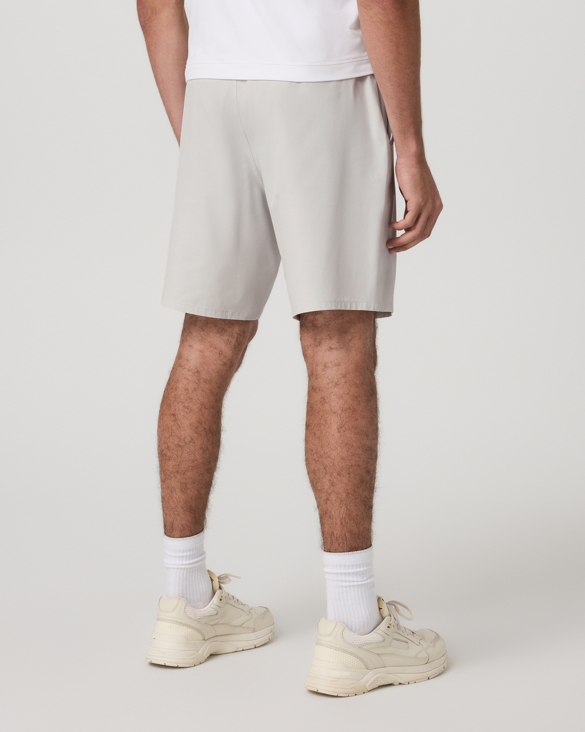 Aim Short 8" | Gull Grey Linen Texture