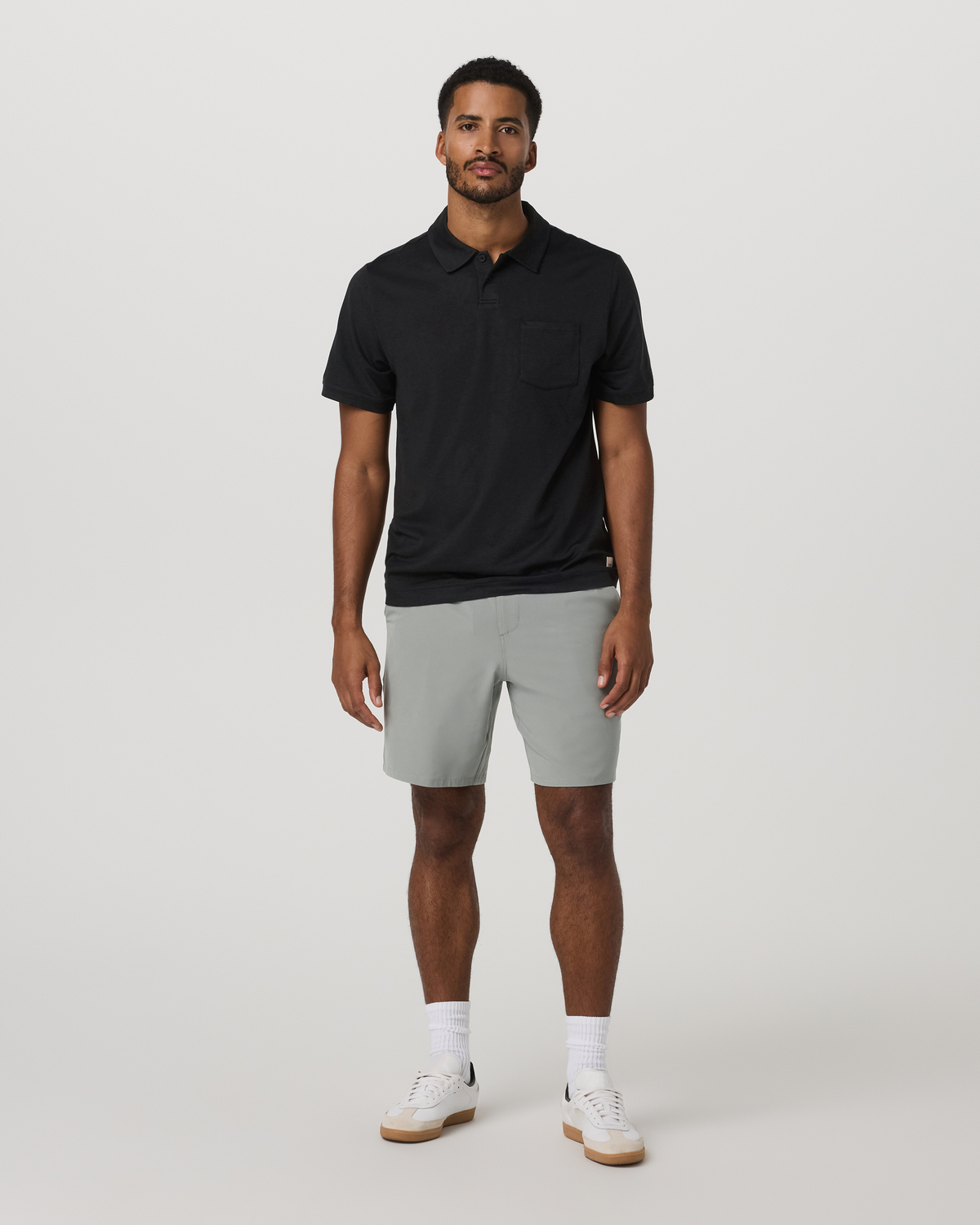 Aim Short 8" | Blue Sea Slub Stripe