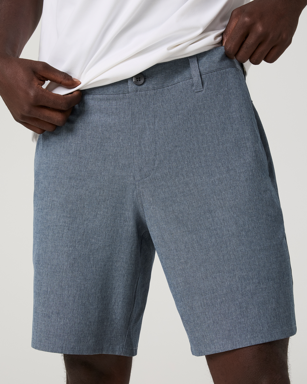 Aim Short 8" | Blue Sea Slub Stripe