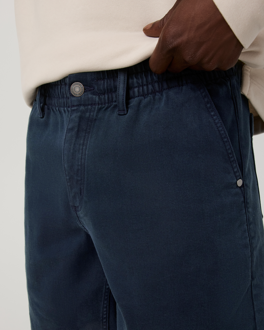 Benton Twill Elastic Waist Short 8" | Limestone