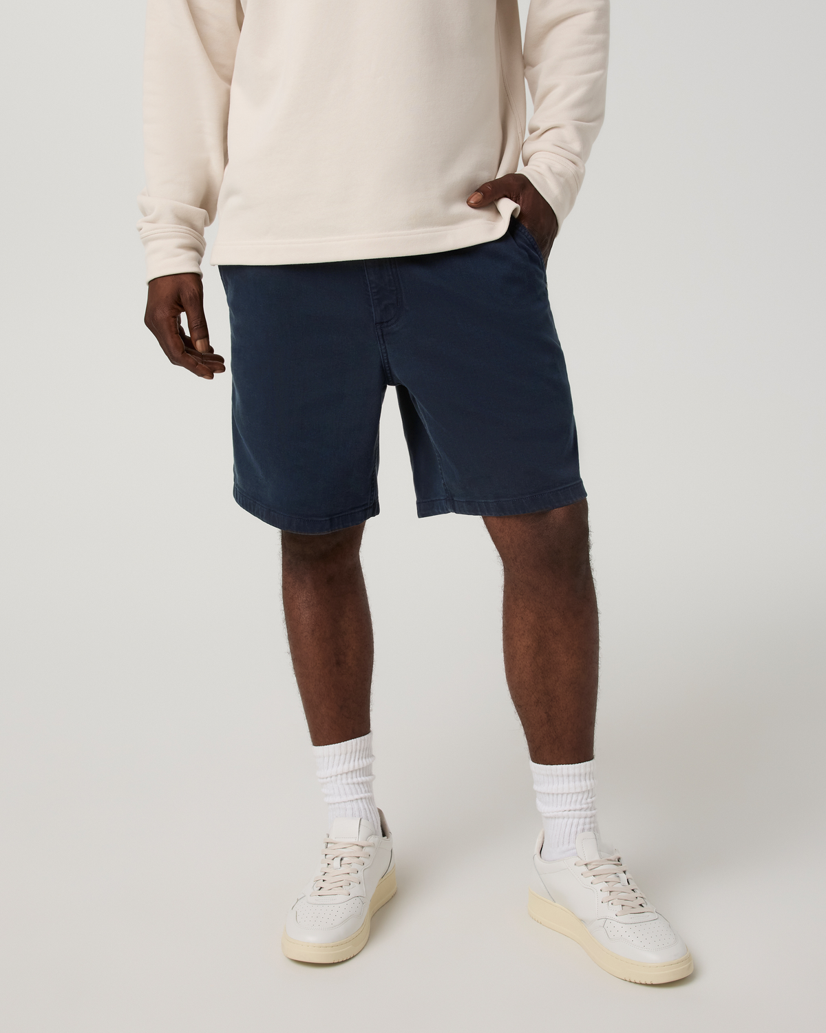 Benton Twill Elastic Waist Short 8" | Limestone