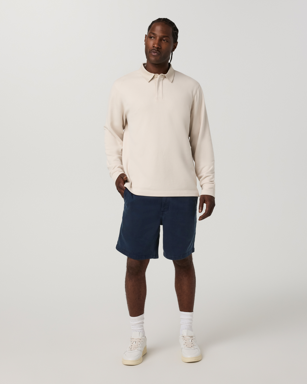 Benton Twill Elastic Waist Short 8" | Ink