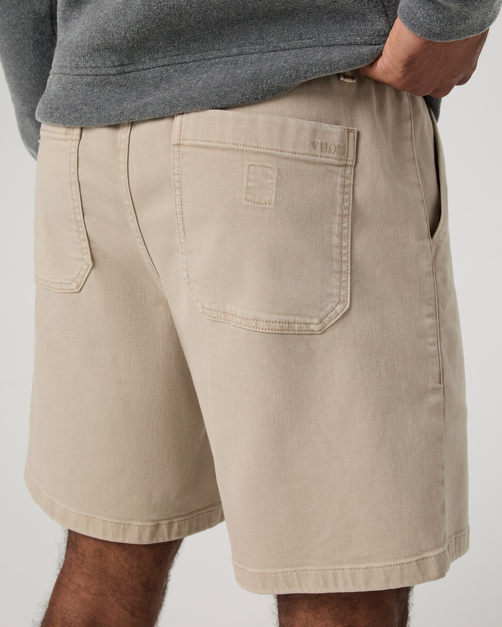 Benton Twill Elastic Waist Short 8" | Ink