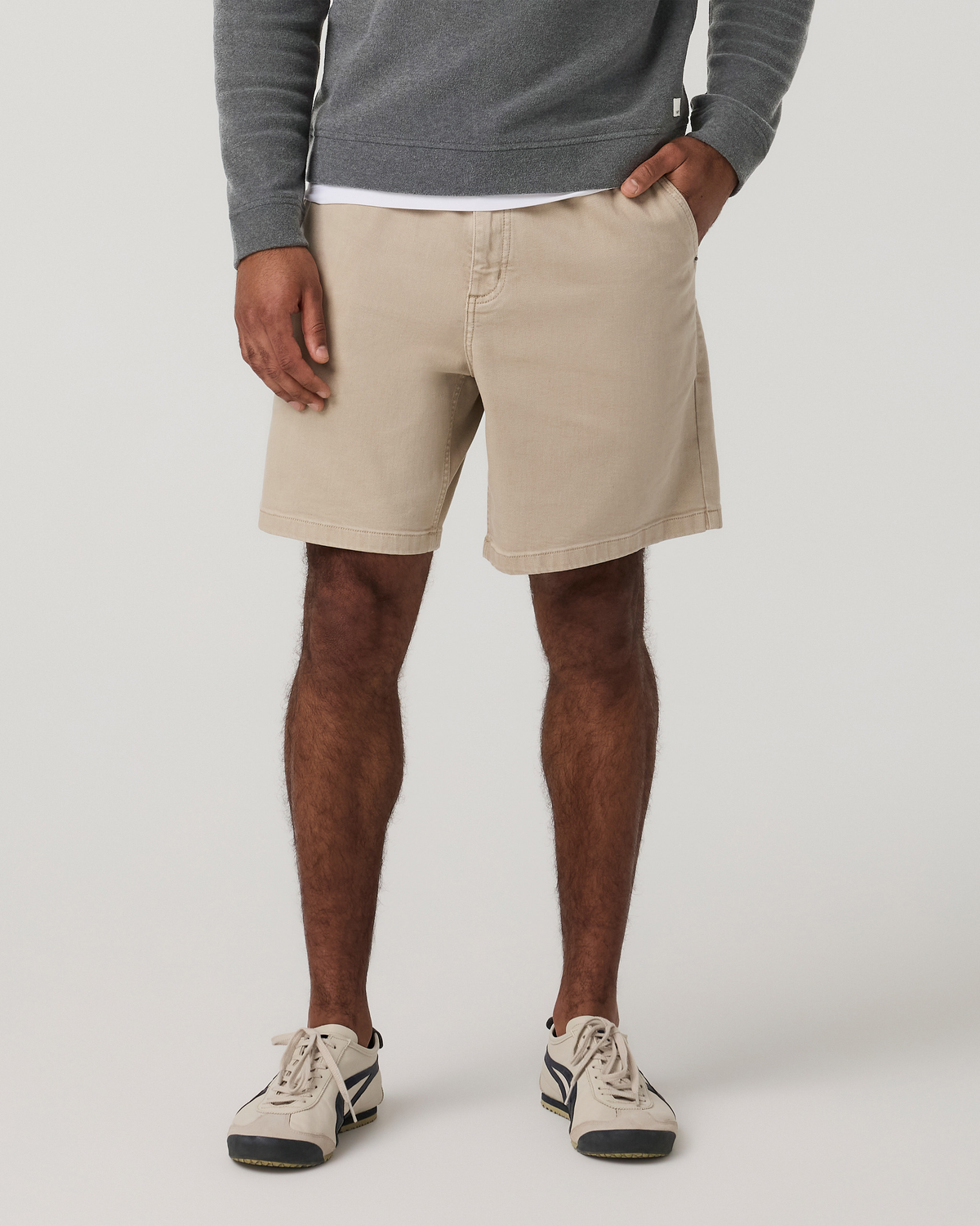 Benton Twill Elastic Waist Short 8" | Ink