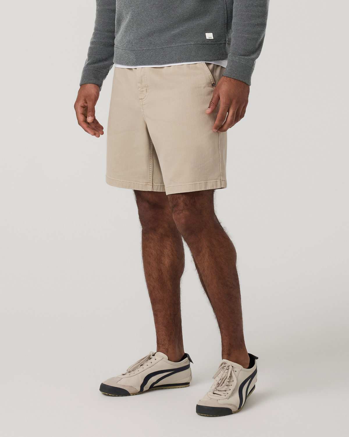 Benton Twill Elastic Waist Short 8" | Limestone