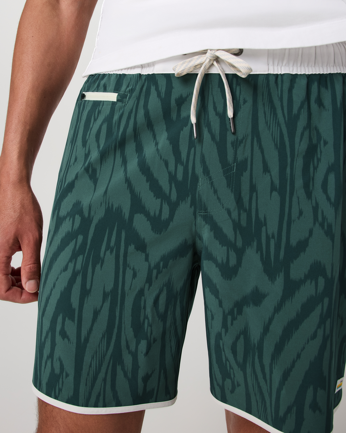 Banks Short Unlined 7" | Sky Grey Linen Texture