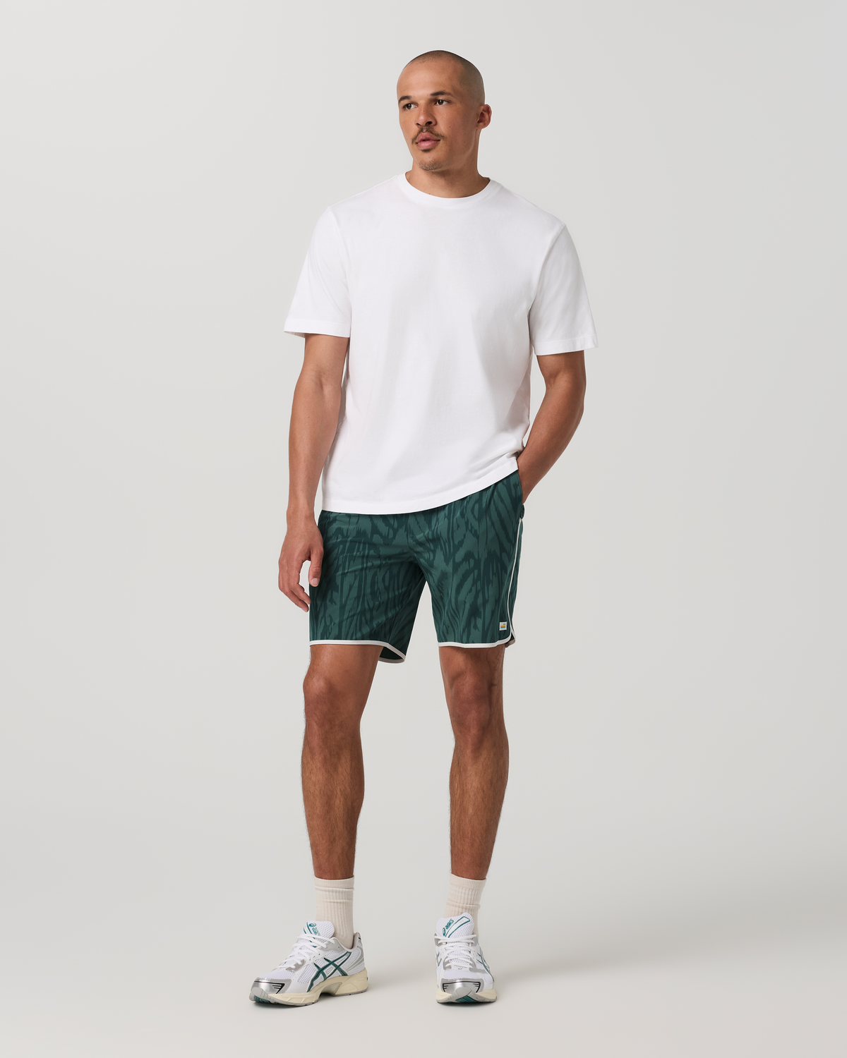Banks Short Unlined 7" | Dark Pewter Slub Stripe