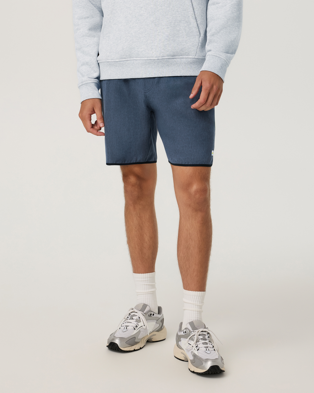 Banks Short Unlined 7" | Azure Linen Texture