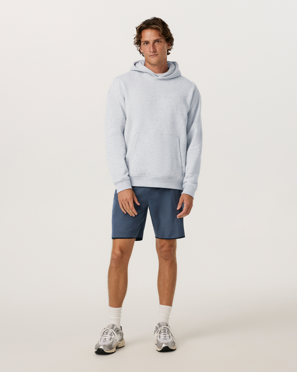 Banks Short Unlined 7" | Azure Linen Texture