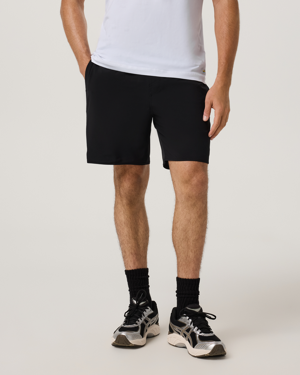 Banks Short Unlined 7" | Azure Linen Texture