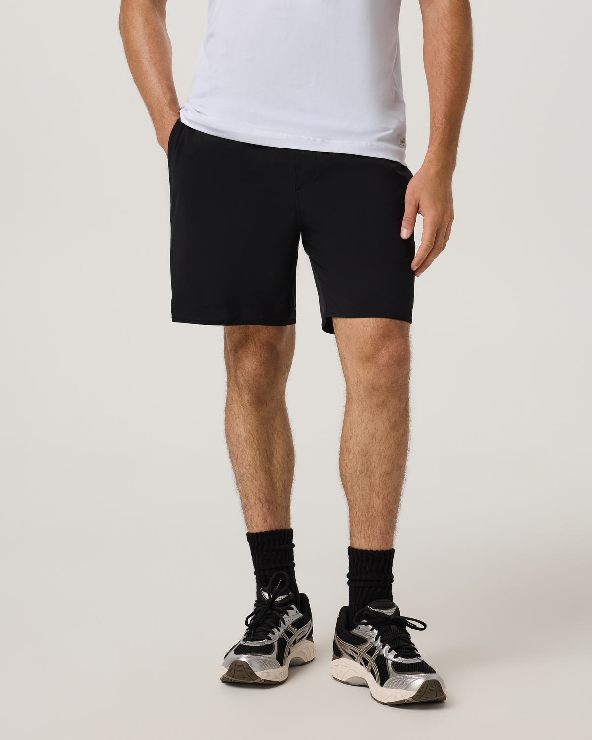 Banks Short Unlined 7" | Azure Linen Texture