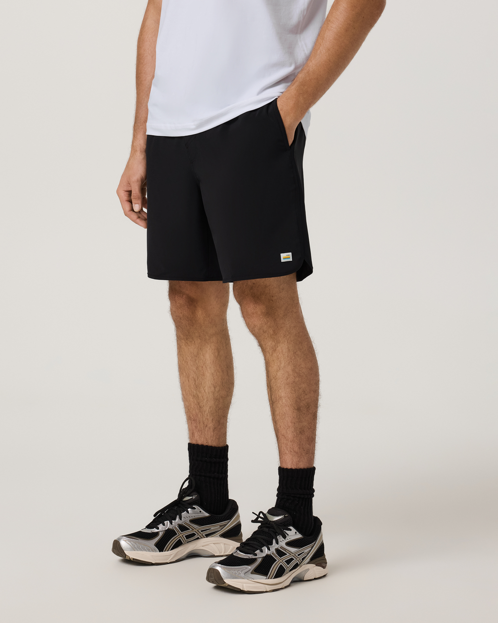 Banks Short Unlined 7" | Azure Linen Texture