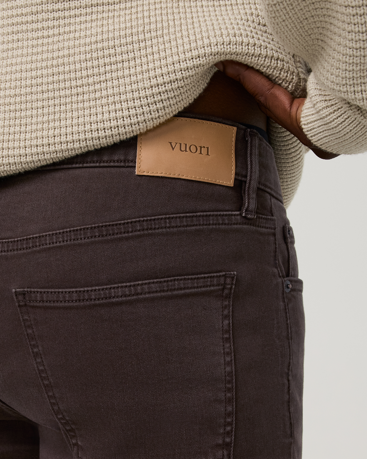 Benton Stretch Twill Pant Athletic Slim Fit 32" | Smokey Taupe